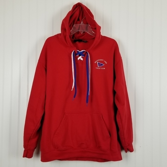 Pennant Sweatshirt Men's XL Full Zip Hoodie Cape Cod Wequaquet Lake Yacht Club - Picture 4 of 12